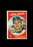 2008 Topps Heritage #093 Mike Piazza OAKLAND ATHLETICS  MINT